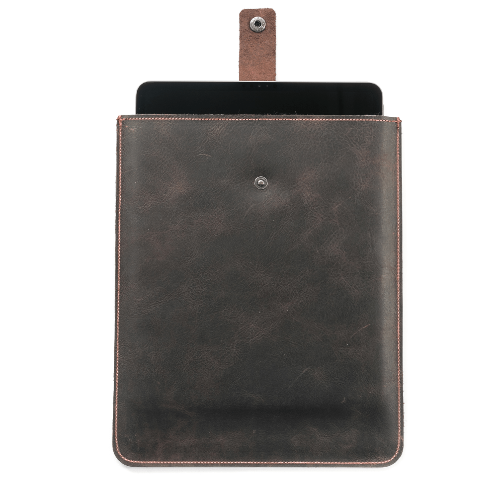 Leather iPad Sleeve | Vertical with Strap - Mission Leather Co
