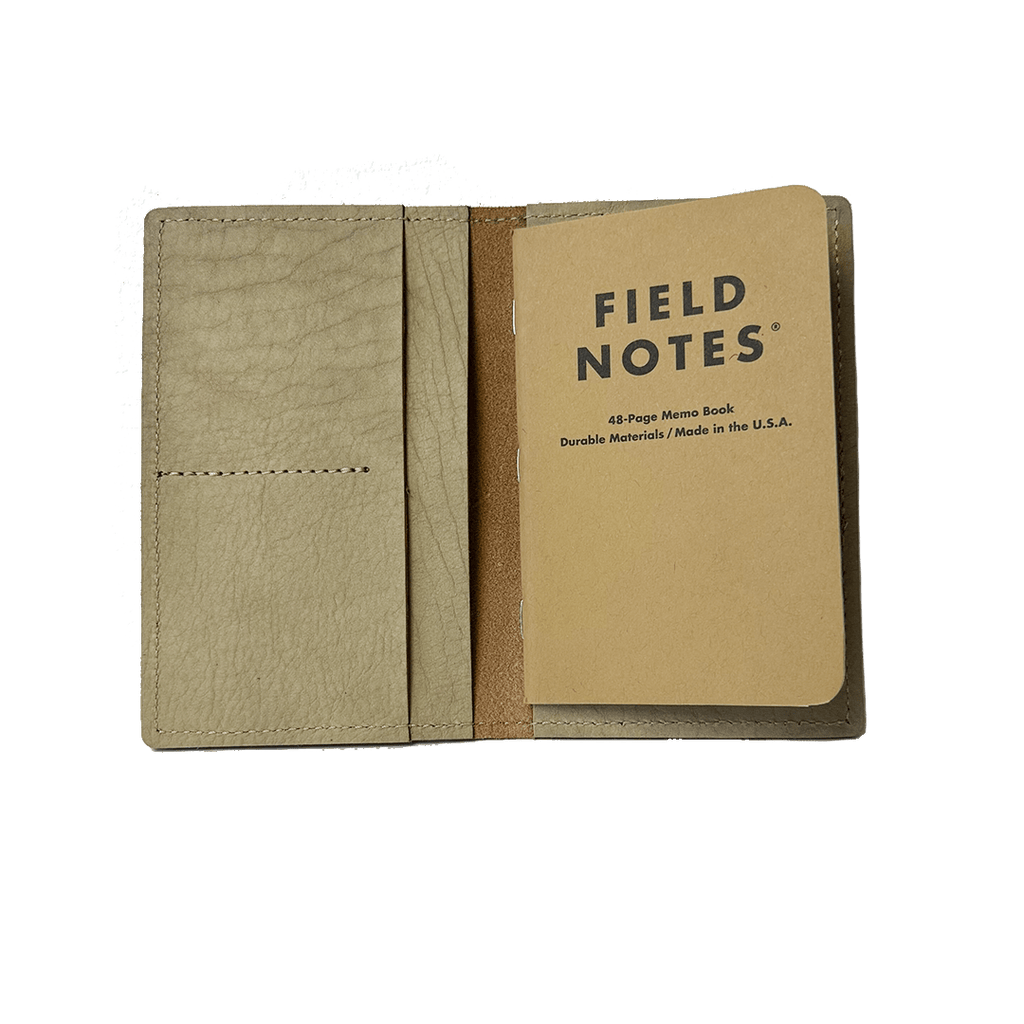 Horween Bison Field Notes Wallet - "Bone" Color - Mission Leather Co