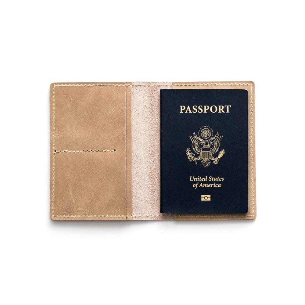 Benjamin Leather Passport Wallet | Mission Mercantile Walnut
