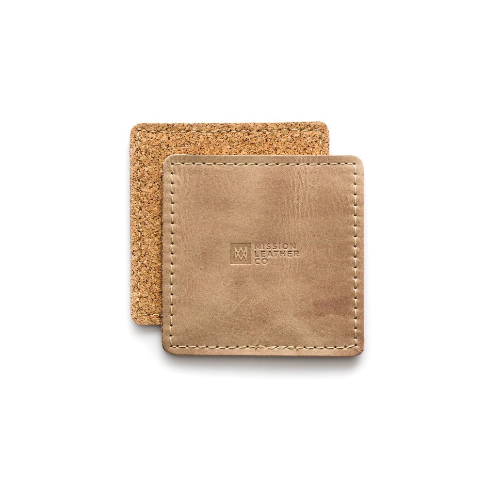 Leather Coaster Set - Square - Mission Leather Co