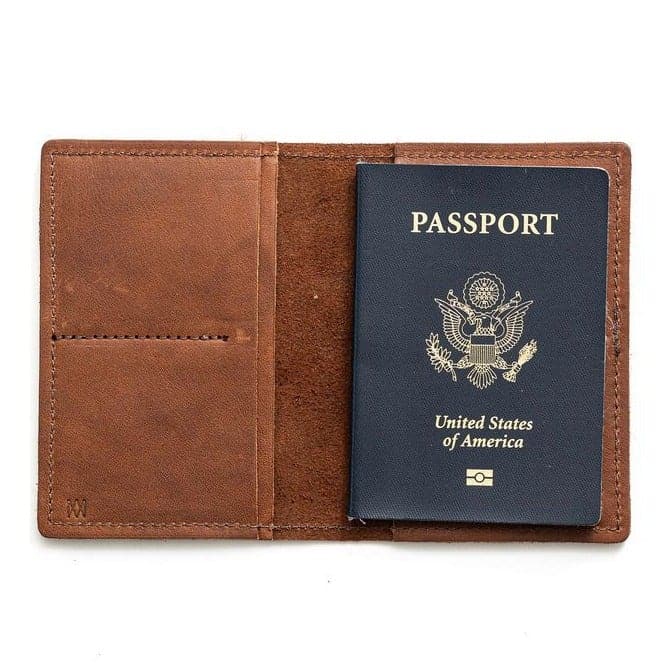 Passport cover leather card wallet