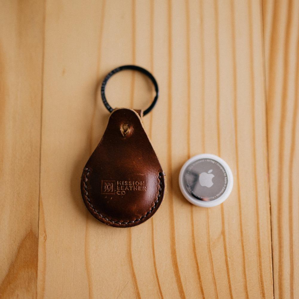 Personalized Leather AirTag Keychain Custom Apple AirTag Key 